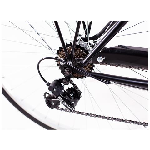 Mario Schiano City Bike 28'' - Bici Da Città, Uomo, Ruote 28'', Cambio 6 Velocità, Telaio Acciaio, Con Accessori - Colore Nero - Foto 5
