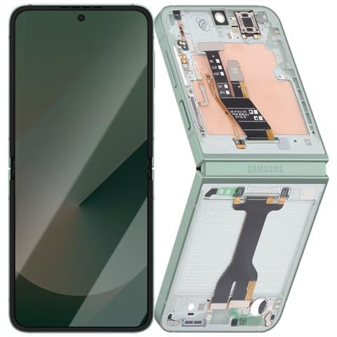 Schermo Interno Amoled Completo Per Galaxy Z Flip 6 Service Pack, Verde Acqua - Foto 1