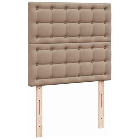 Letto Pouf con Materasso Cappucino 80x200 cm Similpelle - Foto 9