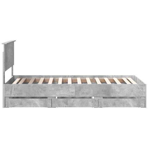 Struttura del letto con cassetto Grigio cemento 90 x 200 cm - Foto 9