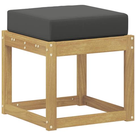 Panca da esterno con cuscino Bianco 43 x 43 x 45 cm - Foto 1