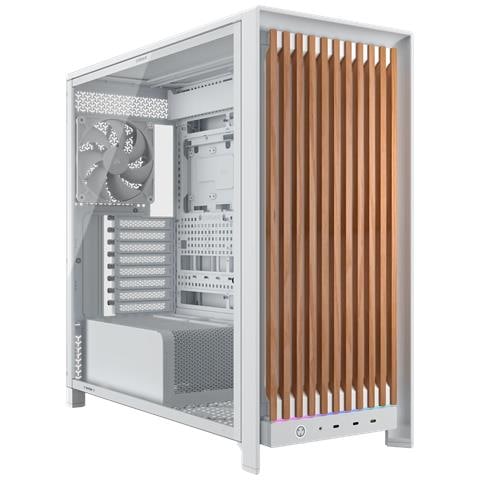 FRAME 5000D WOOD RS Midi Tower Noce, Bianco - Foto 1