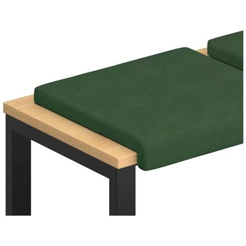 Cuscino per panchina 2 pz corduroy Verde Scuro Profondità 35 cm - Foto 1