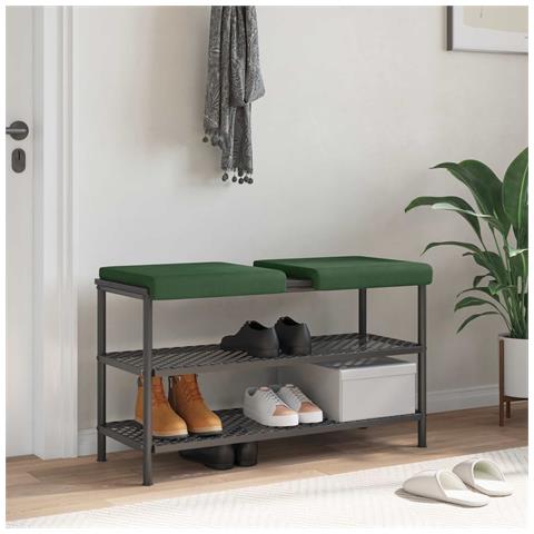 Cuscino per panchina 2 pz corduroy Verde Scuro Profondità 35 cm - Foto 2