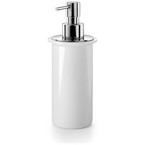 Dosatore di Sapone in Vetro Acidato 200 ml Colore Bianco - Foto 1