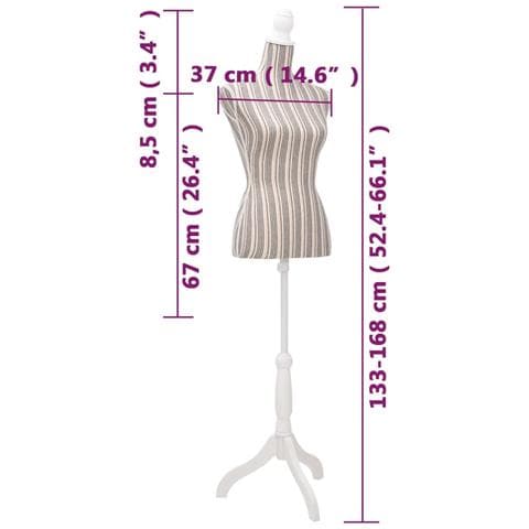 Busto Sartoriale Donna Manichino Femminile Lino Con Strisce - Foto 2