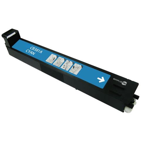 Toner Cb381a Ciano Con Hp Color Cp 6015 Cm6030 Cm6040 6015dn Mfp - Foto 2