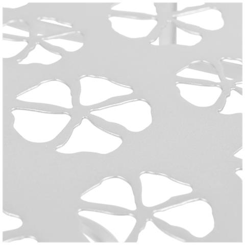 Tavolino Vintage In Metallo Semicircolare 72x36x74 Cm Argento - Foto 2