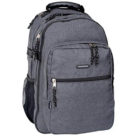 Perona Viaggio Zaino Della Scuola, 46 Cm, Grigio - Foto 1