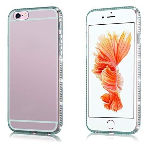 Cadorabo Custodia Compatibile Con Apple Iphone 6 / Iphone 6s In Verde Trasparente - Coperchio Protettivo In Silicone Tpu Flessibile Con Design A Strass - Foto 1