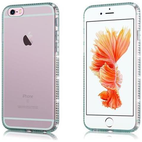 Cadorabo Custodia Compatibile Con Apple Iphone 6 / Iphone 6s In Verde Trasparente - Coperchio Protettivo In Silicone Tpu Flessibile Con Design A Strass - Foto 7