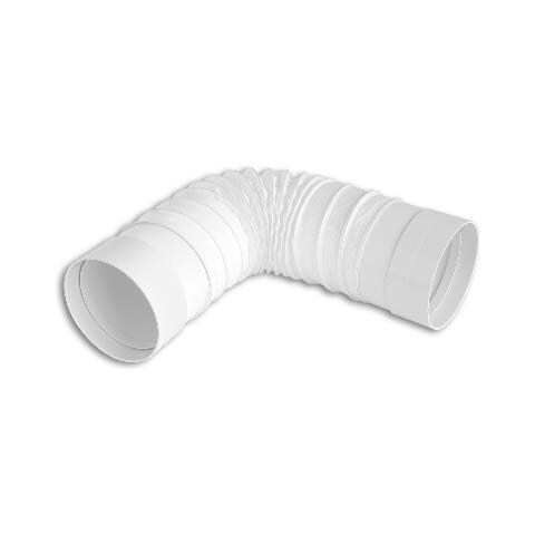 Giunto Flessibile Tondo Per Tubo Cappa Max Estensione 60 Cm Bianco - Foto 2