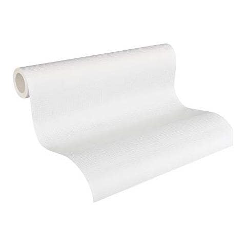 953451 - Verniciabile Carta Da Parati Non Pigmento Eco Tessuto, Bianco, - Foto 1