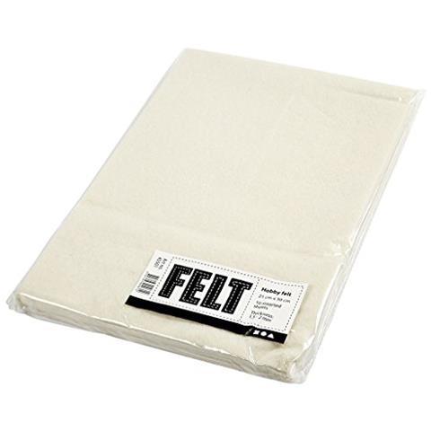 Bastelfilz, 21x30 A4 Cm, Spessore 1,5-2 Mm, 10 Fogli, Crema - Foto 2