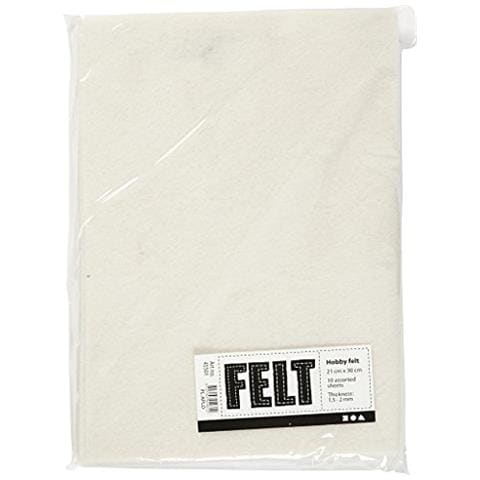 Bastelfilz, 21x30 A4 Cm, Spessore 1,5-2 Mm, 10 Fogli, Crema - Foto 3