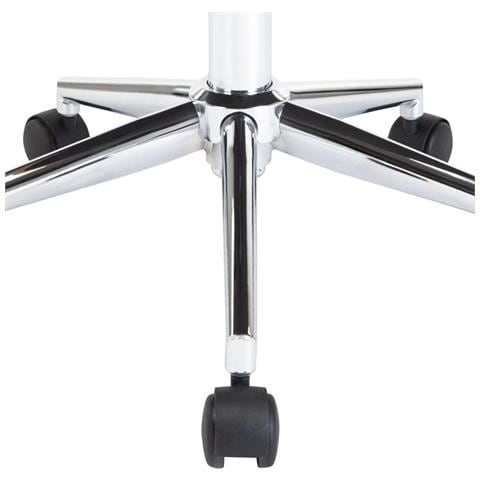 Sedia da Ufficio Girevole Bianca in Legno Piegato e Similpelle - Foto 2