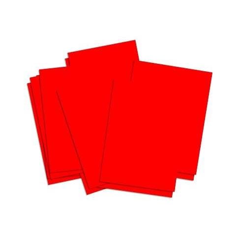 Casa Di Carta E Carta 220 Gsm A4 Card - Red (confezione Da 25 Fogli) - Foto 1