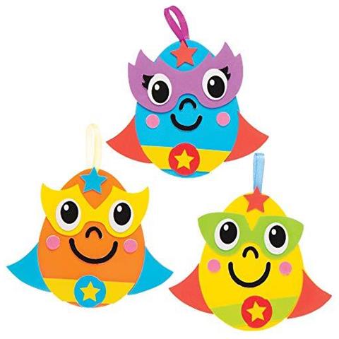 At461 Heroes Uovo Di Pasqua Ornament Kit - Confezione Da 8 Progettare Il Proprio Supereroe Easter Egg Ornamenti Mix Match Craft Set - Foto 2