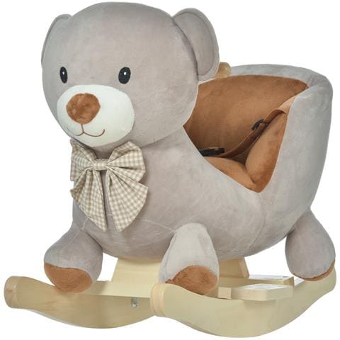 Dondolo A Forma Di Orso Per Bambini 18-36 Mesi - Grigio - Foto 1