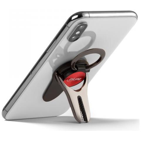 Smartclip 3in1 - Kfz-halterung / fingerhalter / standfu - Rot (55266r) - Foto 2