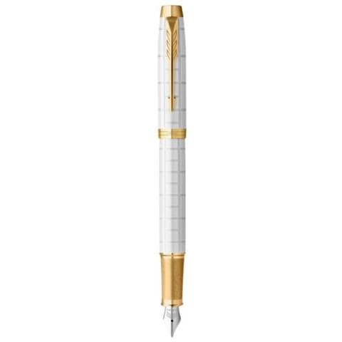 2143652 Penna Stilografica Sistema Di Riempimento Della Cartuccia Oro, Bianco 1 Pz - Foto 1