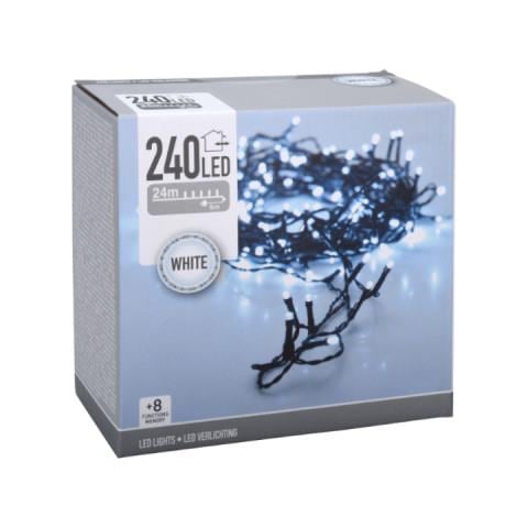 Glitter Garland - Spirito Natalizio - Luce Bianca Fredda - 240 Lampadine Led - 24 M - 72093 - Foto 1