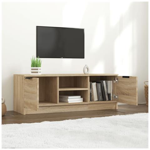 Mobile Porta Tv Rovere Sonoma 102x35x36,5 Cm Legno Multistrato - Foto 2