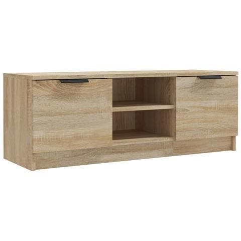 Mobile Porta Tv Rovere Sonoma 102x35x36,5 Cm Legno Multistrato - Foto 1