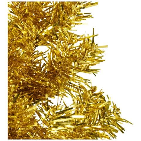 Albero Natale Artificiale Sottile A Metà Con Supporto Oro 210cm - Foto 8