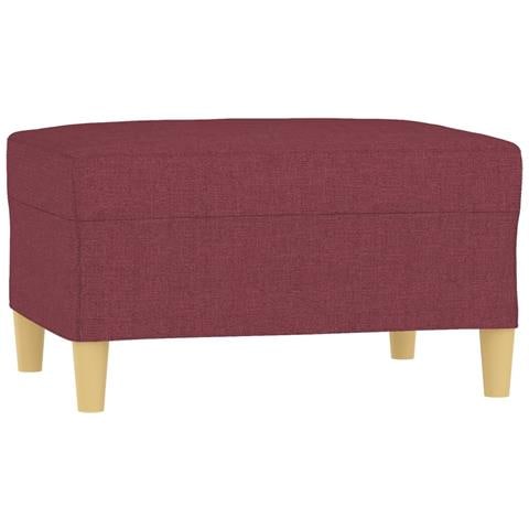 Poggiapiedi Rosso Vino 70x55x41 Cm In Tessuto - Foto 1