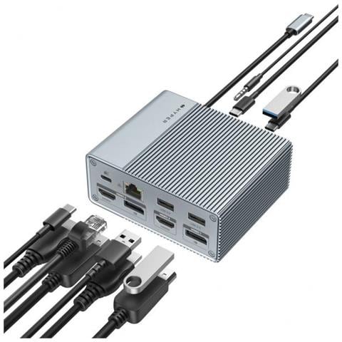 Hdg212b-gl Replicatore Di Porte E Docking Station Per Notebook Cablato Usb 3.2 Gen 1 (3.1 Gen 1) Type-c Grigio - Foto 2