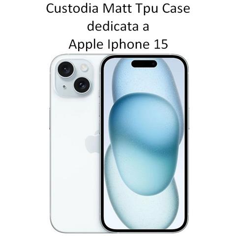 Custodia Tpu Silicone Cover Case Per Apple Iphone 15 Black - Foto 2