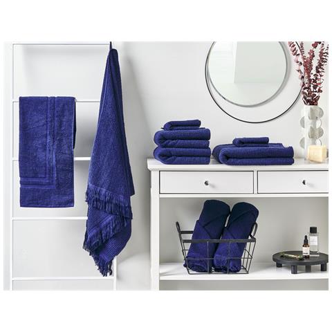Set Di 9 Asciugamani Cotone Blu Marino Atiu - Foto 1