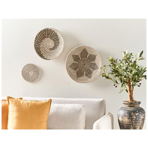 Set Di 3 Decorazioni Murali Alga Marina Naturale Cantho - Foto 1