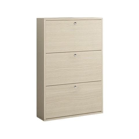 Scarpiera Slim Da Interno A 3 Ante In Legno Nobilitato Melaminico 73x15xh110 Cm - Burlywood - Foto 1