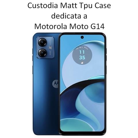 Custodia Tpu Silicone Cover Case Per Motorola Moto G14 Black - Foto 2