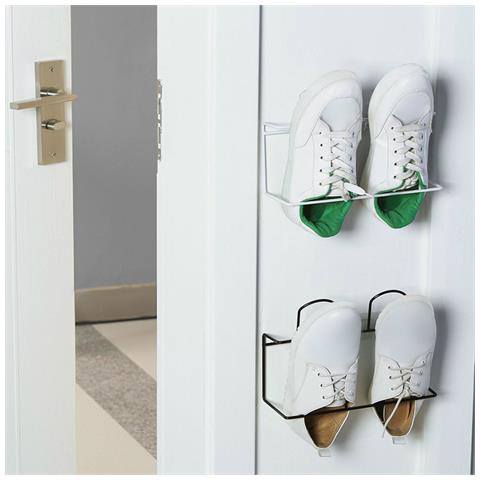 Scarpiera In Ferro A Doppio Strato Senza Perforazione White - Foto 2