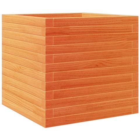 Fioriera Giardino Marrone Cera 50x50x46 Cm Legno Massello Pino - Foto 2
