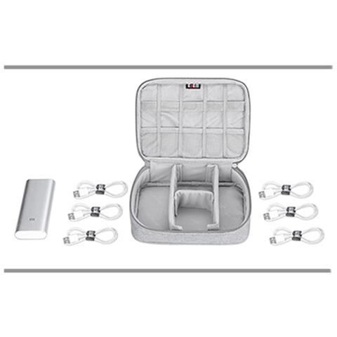 Organizzatore Per Cavi Dati, Borsa Portaoggetti Per Accessori Elettronici Grey M Singolo Strato - Foto 2