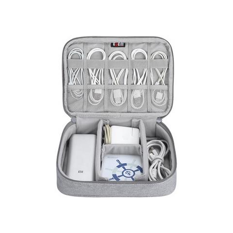 Organizzatore Per Cavi Dati, Borsa Portaoggetti Per Accessori Elettronici Grey M Singolo Strato - Foto 3
