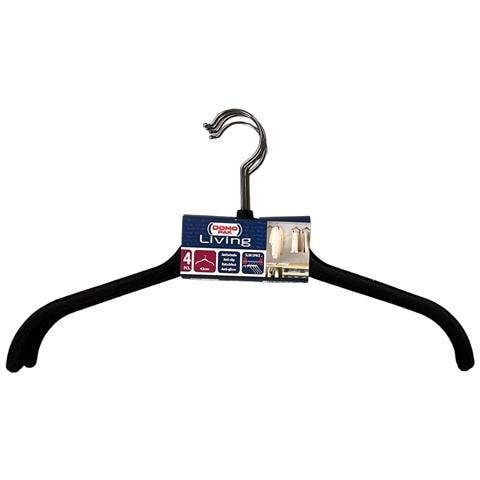 4 Appendiabiti Vellutato Colore Nero 42cm - Foto 1