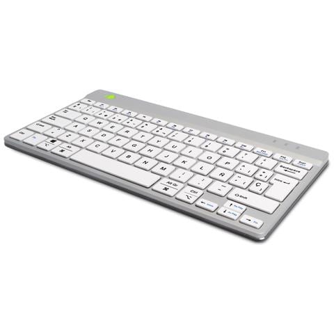 RGOCOESWLWH tastiera Universale Bluetooth QWERTY Spagnolo Bianco - Foto 1