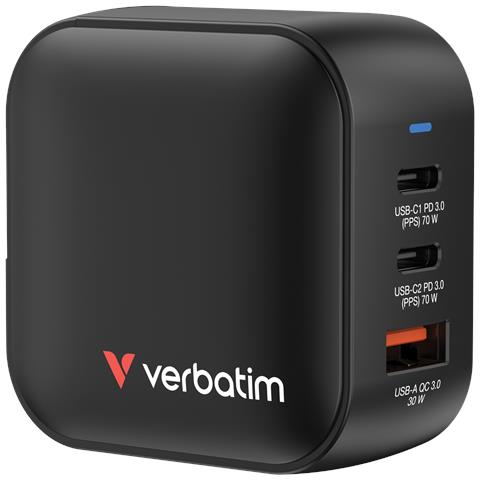 Mini GaN Charger 70W Universale Nero AC Ricarica rapida Interno - Foto 1