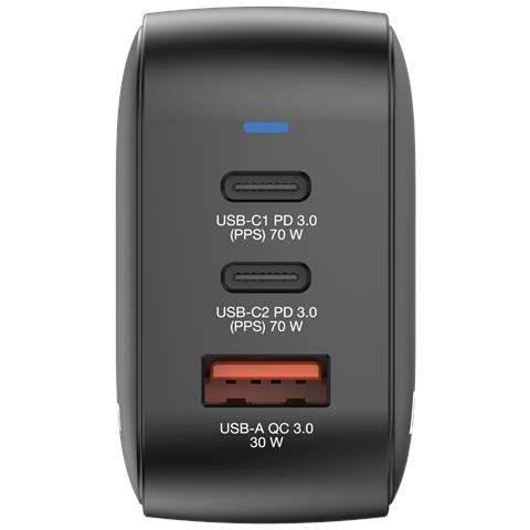 Mini GaN Charger 70W Universale Nero AC Ricarica rapida Interno - Foto 13