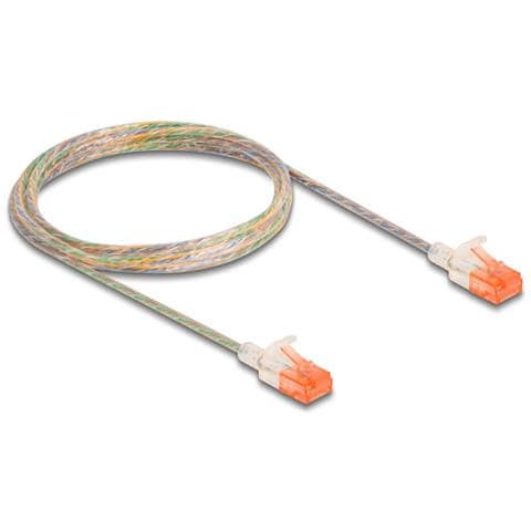 Cavo di rete RJ45 Cat. 6A U /UTP sottile da 2 m trasparente - Foto 1