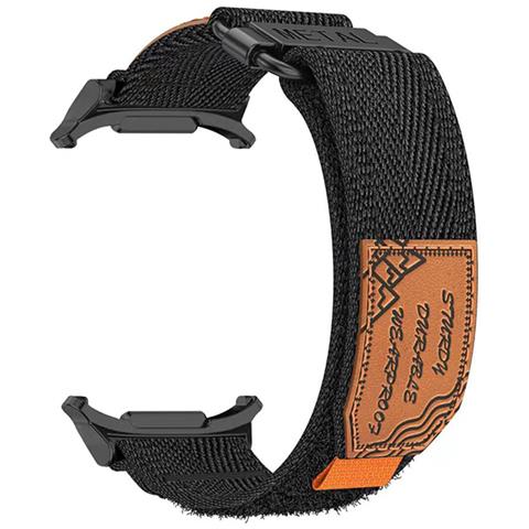 Cinturino Per Orologio In Nylon Intrecciato Per Samsung Galaxy Watch 7 Black - Foto 3