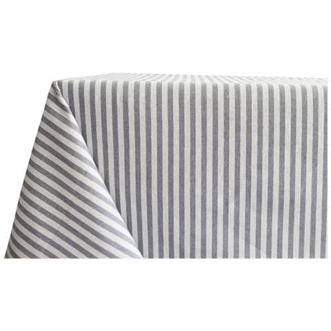 Tovaglia Miros Resinata Antimacchia Copritavolo Cucina Disegno Bastoncino 140x140 Grigio - Foto 1