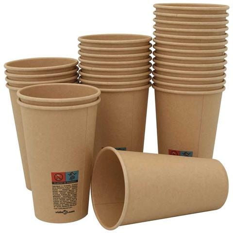 Bicchieri Da Caffè In Carta 1000 Pz 16oz 400ml Marrone - Foto 3