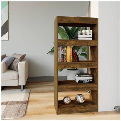 Lusso Casadino -  Libreria/divisorio Rovere Fumo 60x30x135 Cm Legno Multistrato - Foto 8