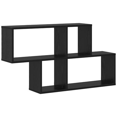 Mensola a muro Rovere Nero 100x20x53 cm Legno Ingegnerizzato - Foto 1
